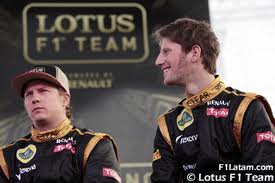 Kimi Raikkonen y Romain Grosjean. La pretemporada fue buena para Lotus. 