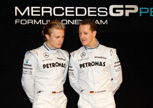 Nico Rosberg y Michael Schumacher. Será este el año de la primera victoria de Mercedes Benz en la era moderna de la F1? 