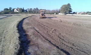Preparando el terreno para el asfalto.